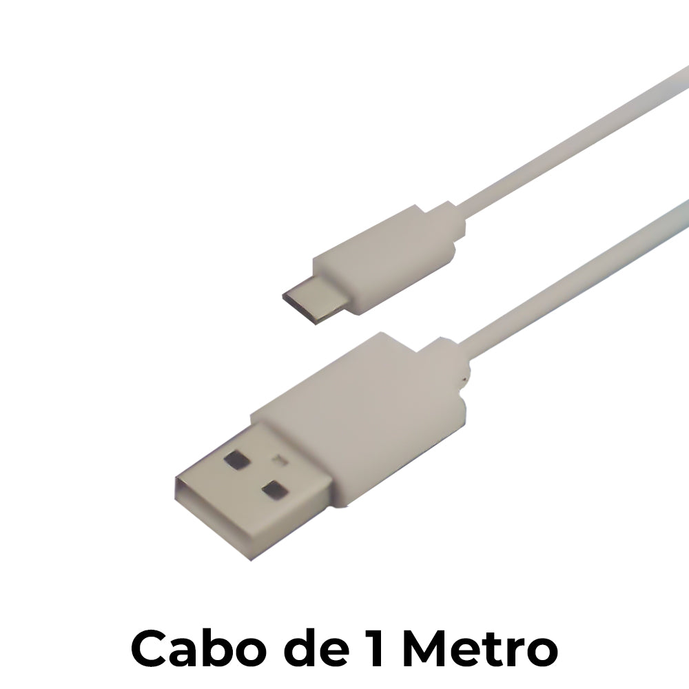Carregador USB de Tomada + Carregador Veicular 1 Saída 1A 5W + Cabo MicroUSB de 1 Metro Elgin, 46RCK1USB00 Branco Bivolt