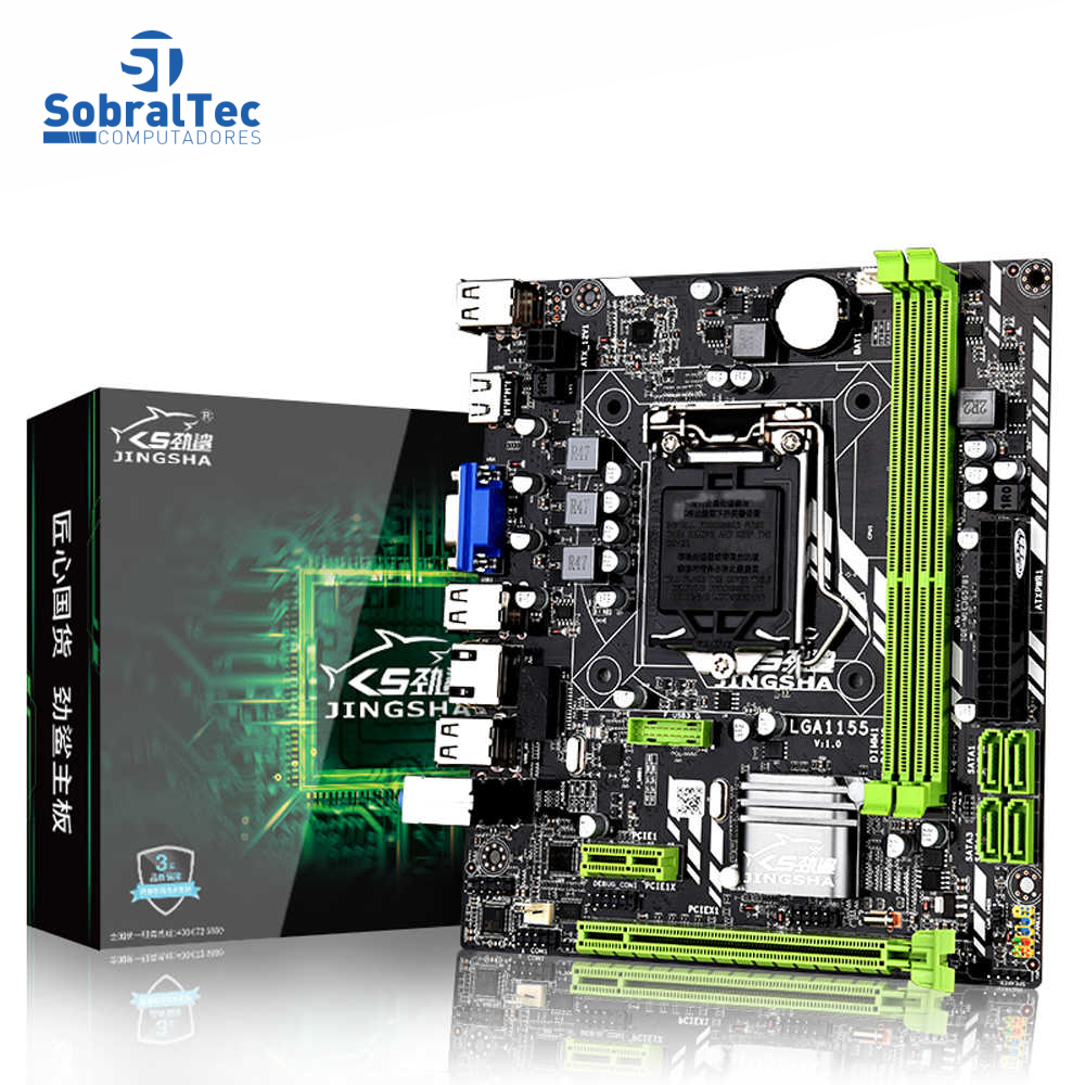 Placa Mãe Chipset H61 LGA 1155 DDR3 SZMZ Para Intel I3 I5 I7 Xeon Series