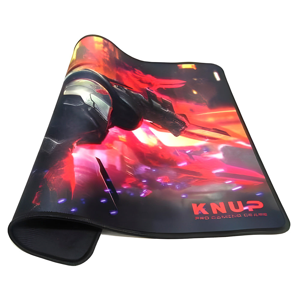 Mouse Pad Gamer Grande KNUP, 420x320mm Superficíe Têxtil Antiderrapante, Borda Costurada - KP-S07
