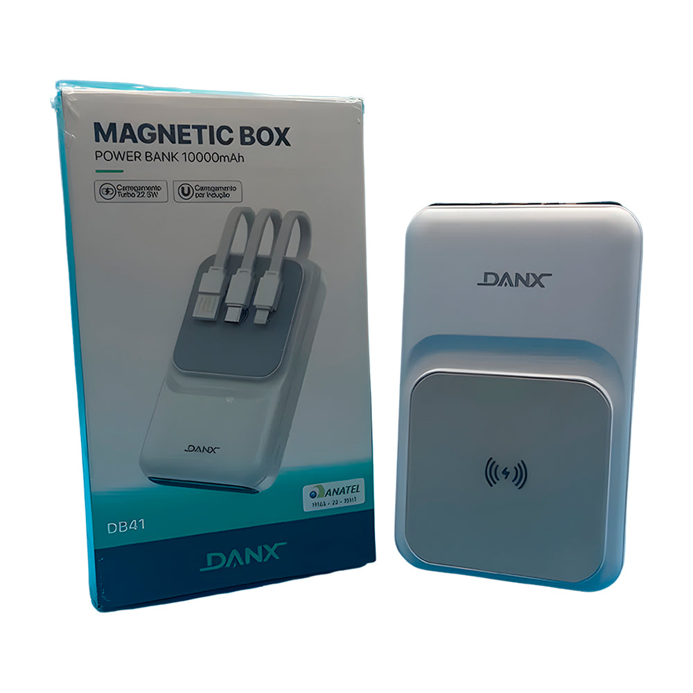 Carregador Portatíl, Power Bank, 10000mAh, Carregamento Turbo 22.5W, Carga Por Indução, DB41, DANX