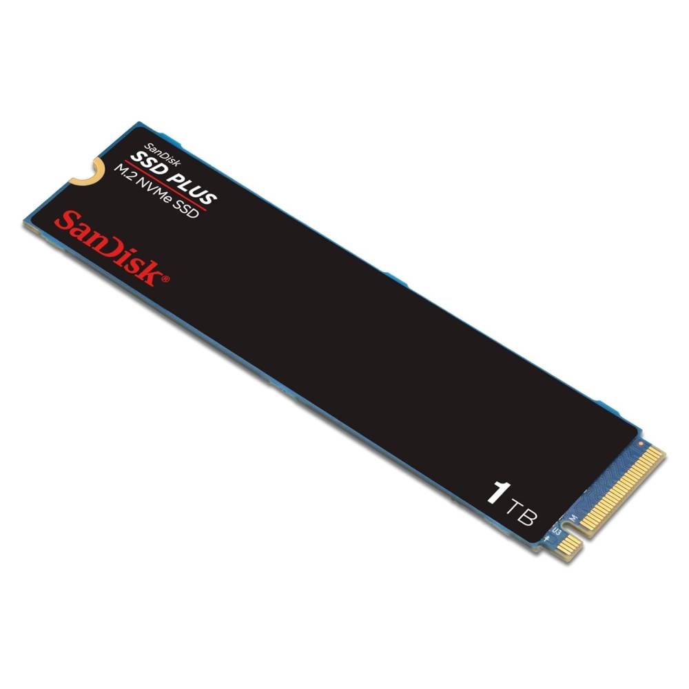 SSD Sandisk Plus  1TB M.2 NVMe 2280 PCIe Gen3 Leitura até 3200MB/s, Gravação até 2500MB/s