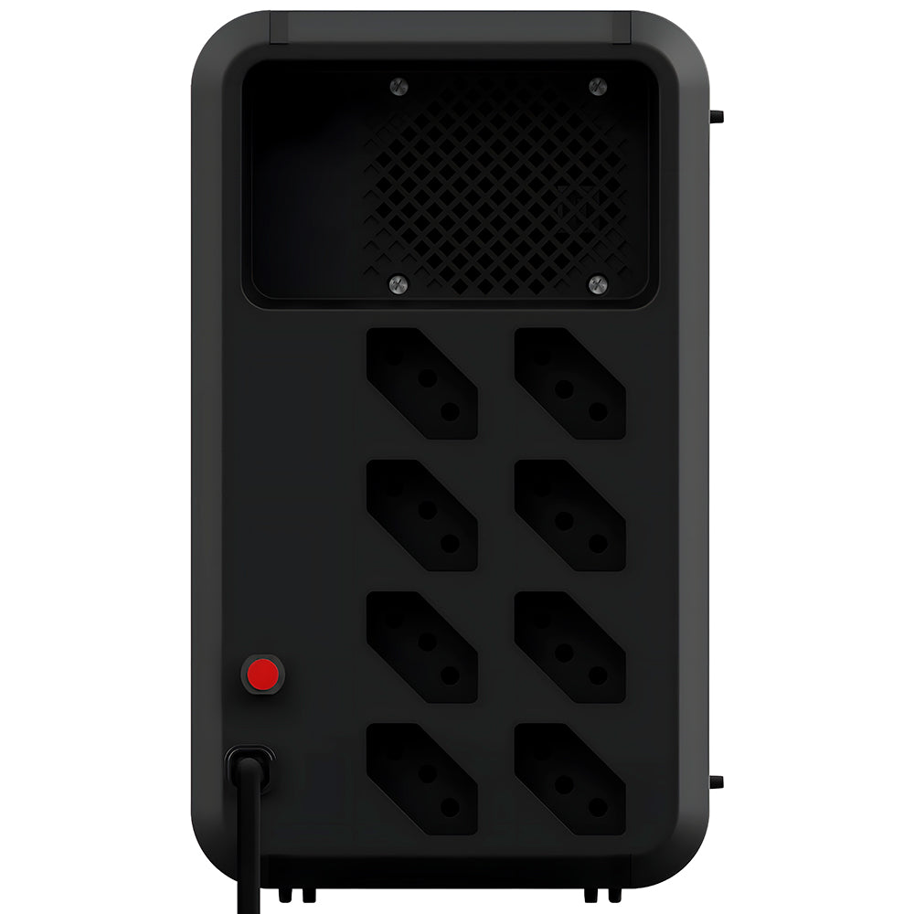 Nobreak Interativo Intelbras ATTIV 1200VA Bivolt Semi Senoidal Com 8 Tomadas de Saída 115V Preto