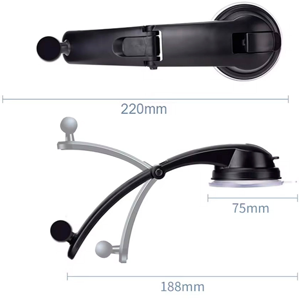 Suporte Veicular Universal Para Tablet e Celular, Com Ponto de Ajuste - Preto