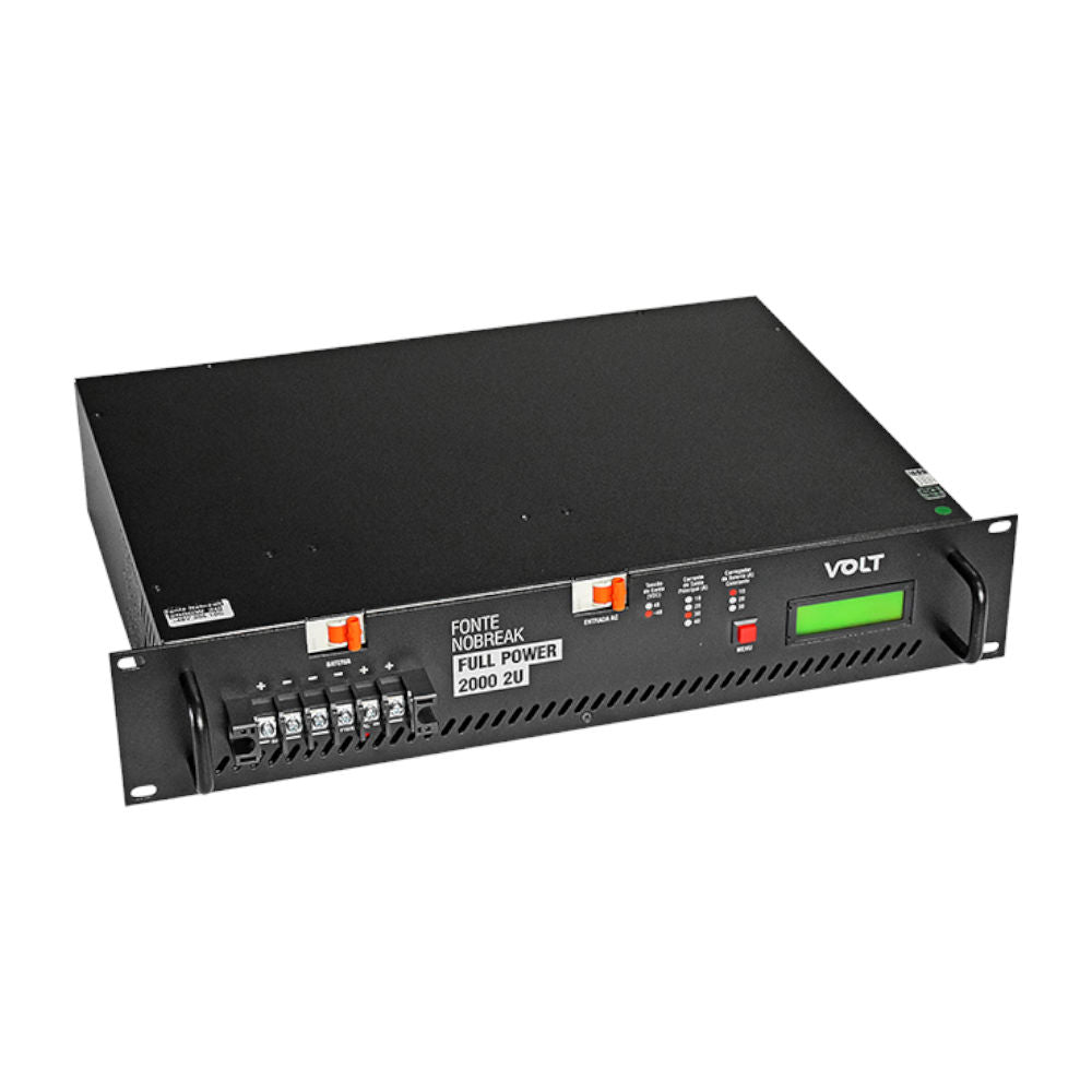 Inversor Senoidal VOLT Full Power 2000W 48VDC para 220VAC, Onda Pura, 2U Rack