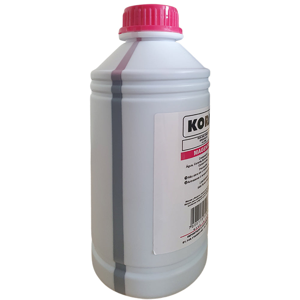 Litro de Tinta Kora Epson Universal Corante M Magento Compativel Com Epson L3150 L3250 L355 L365 L375 L395