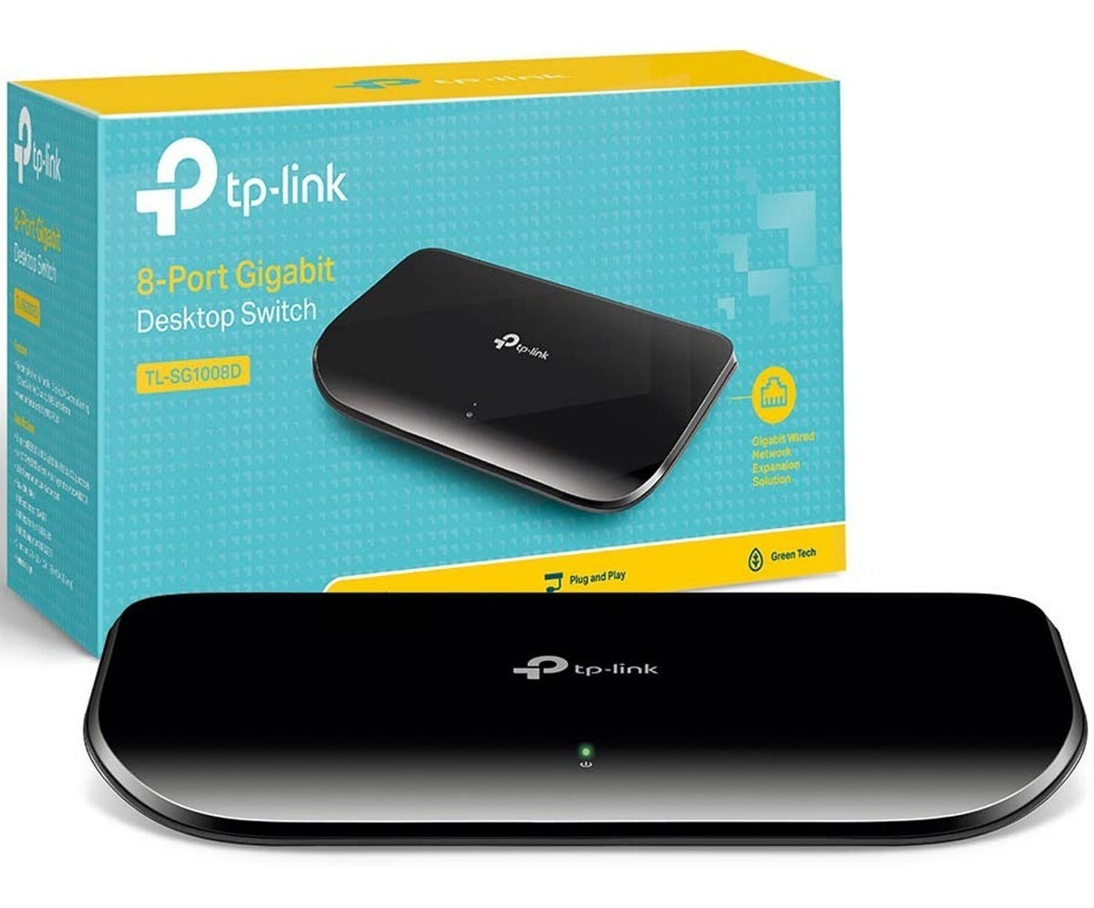 Switch 8 Portas Tp Link TL Sg1008D Gigabit 10/100/1000mbps