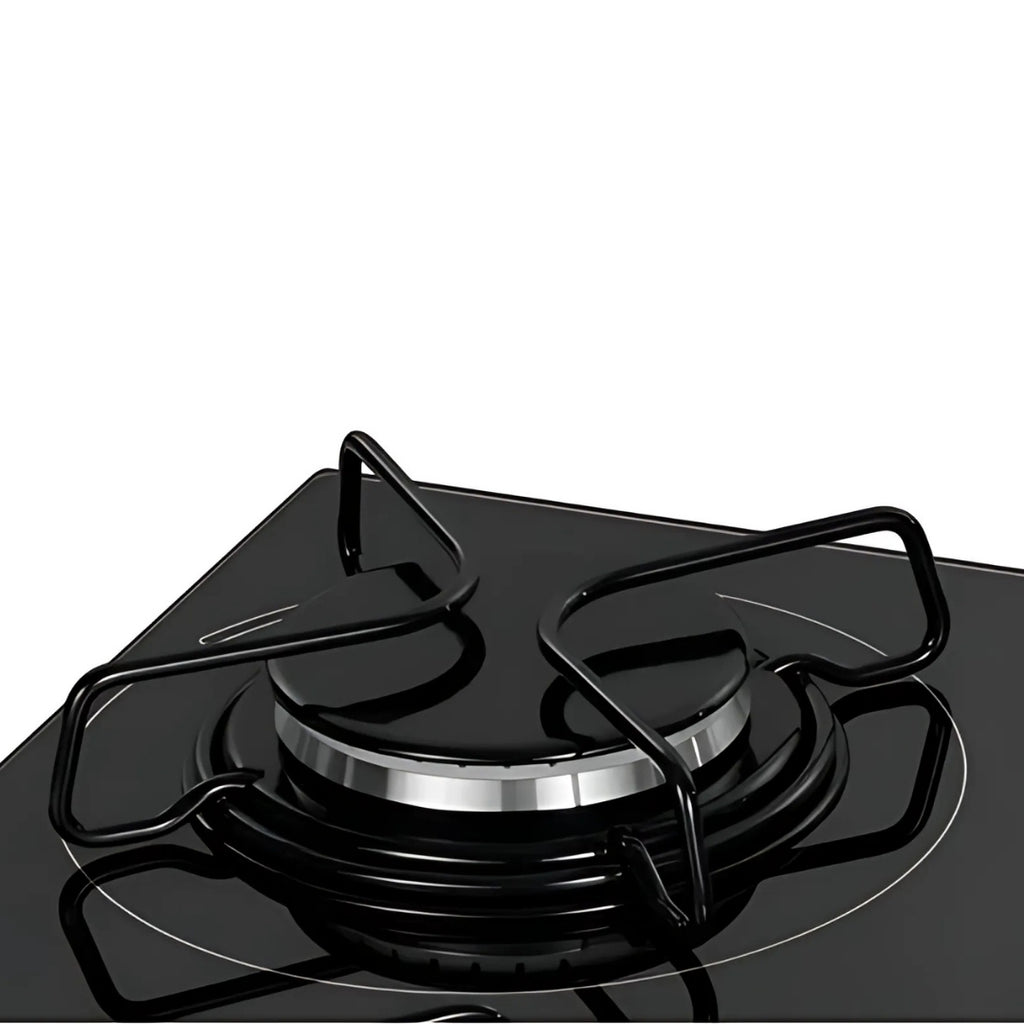 Cooktop 5 Bocas a Gás GLP Mondial CTG-02, Vidro Temperado Preto, Acendimento Automático, Bivolt