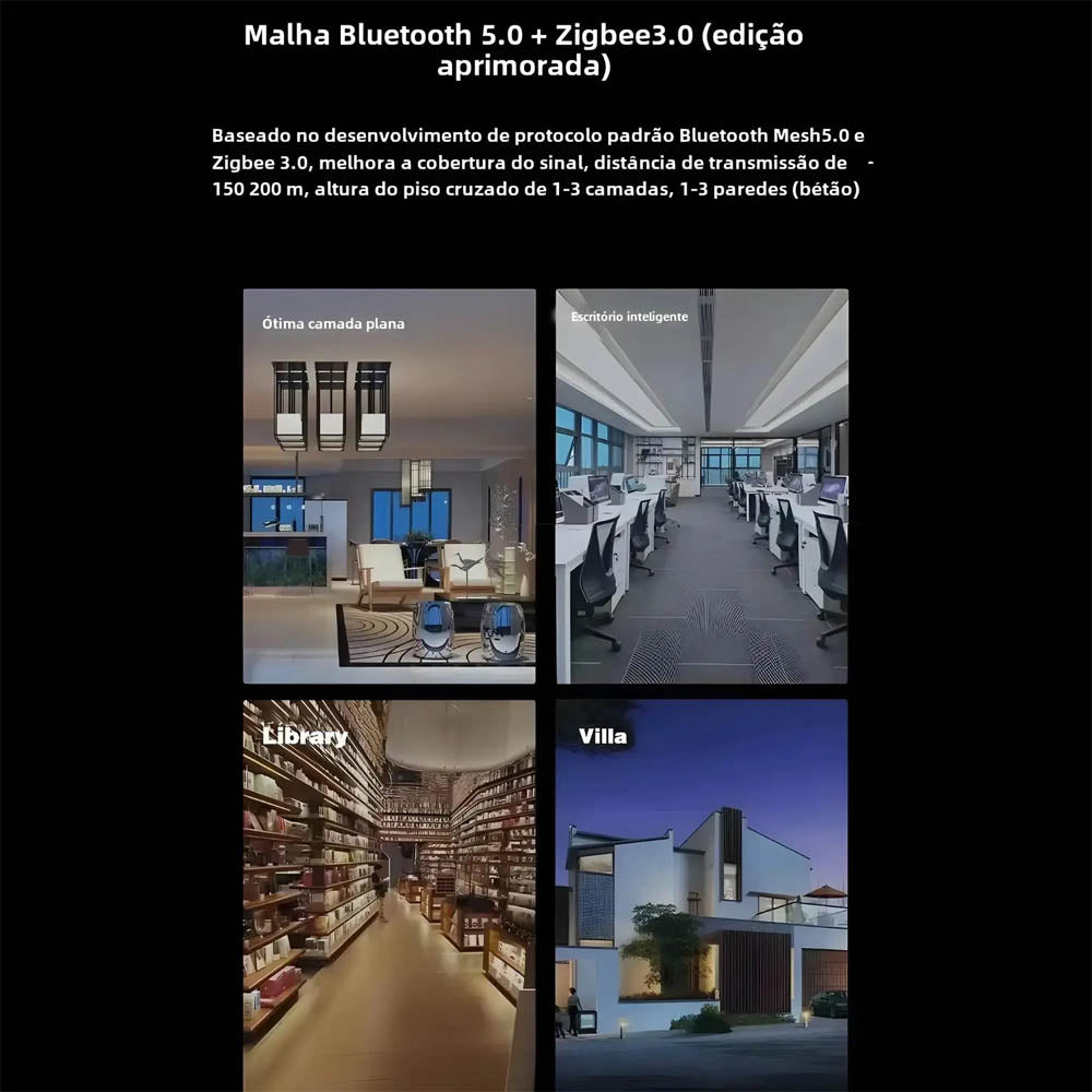 HUB Gateway Zigbee, Smart Life, Bluetooth 5.0, Até 400 Dispositivos, Antena Longo Alcance, 2 em 1, HUB X5, Branco