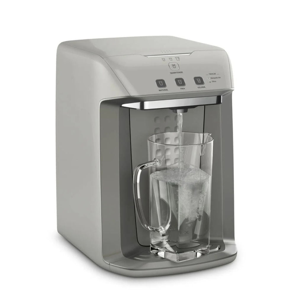 Purificador Água Electrolux PA31G 3 Temperaturas Gelada/Fria/Natural, Filtro Acqua Clean, UV 99% Germes, Bivolt, Cinza