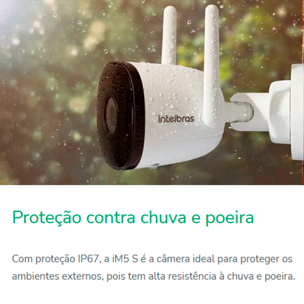 Câmera Inteligente Externa Compatível com Alexa Wi-Fi Full HD iM5 SC Branco Intelbras