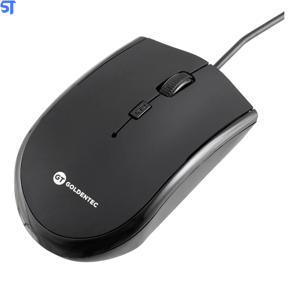 Mouse Usb Óptico Ergonômico 400 a 1600 Dpi Plug And Play Goldentec GT 25626 SK9935