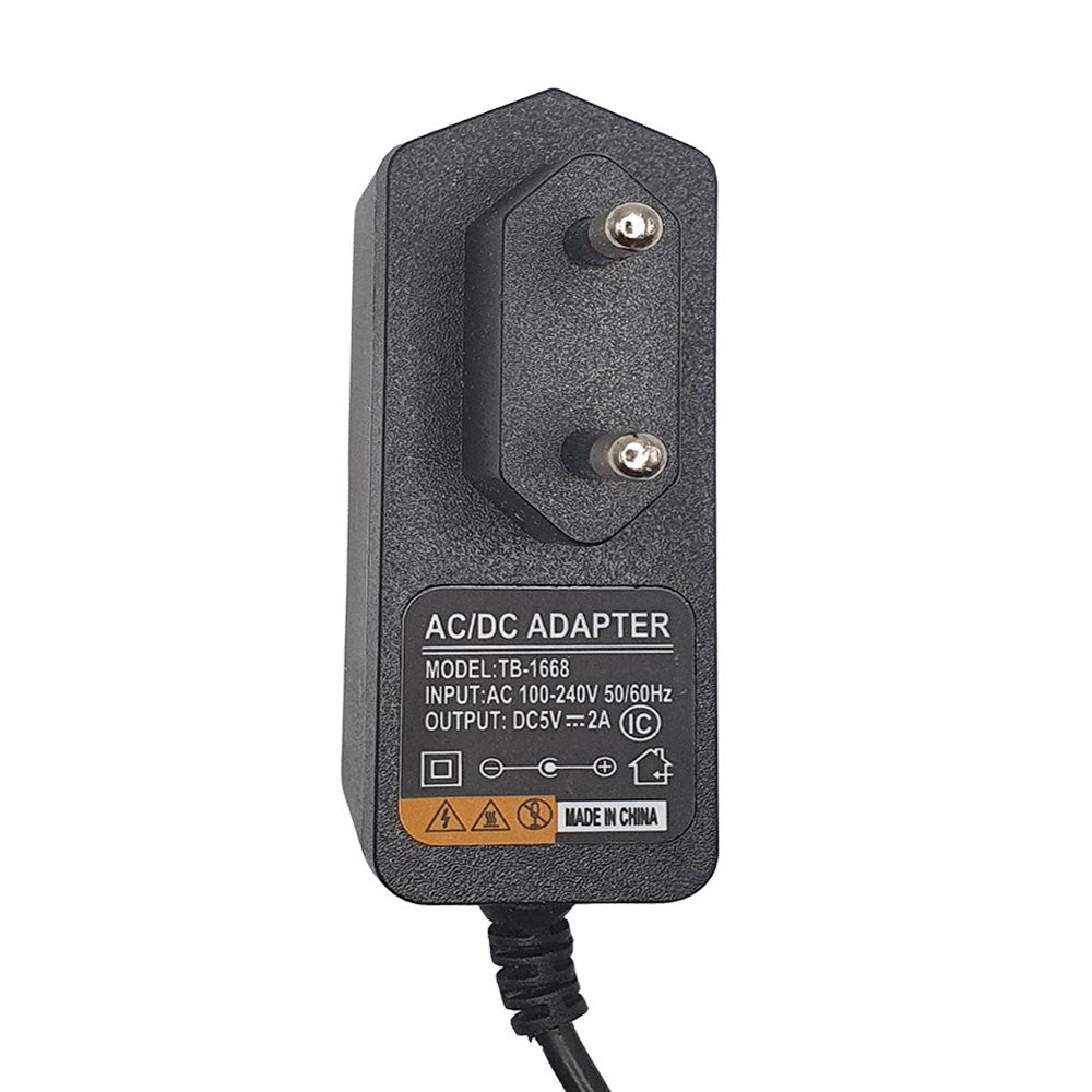 Fonte de Alimentação AC/DC 5V 2A, Pino 5.3mm x 2.1mm, TB-1668, LUCKFOYU - Preto