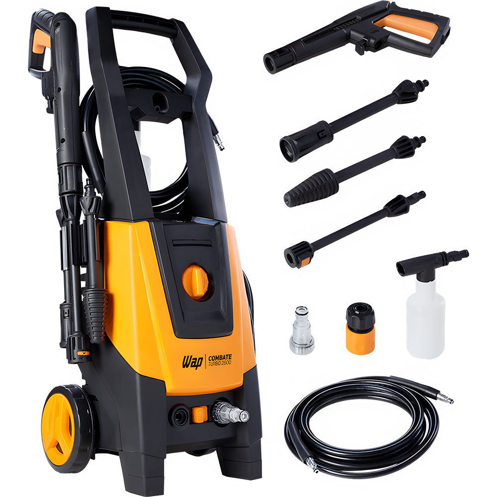 Lavadora de Alta Pressão Wap Combate Turbo Indução, 1700W, 2100 PSI/Libras, 360L/h Profissional, Semi Intensivo, 220V