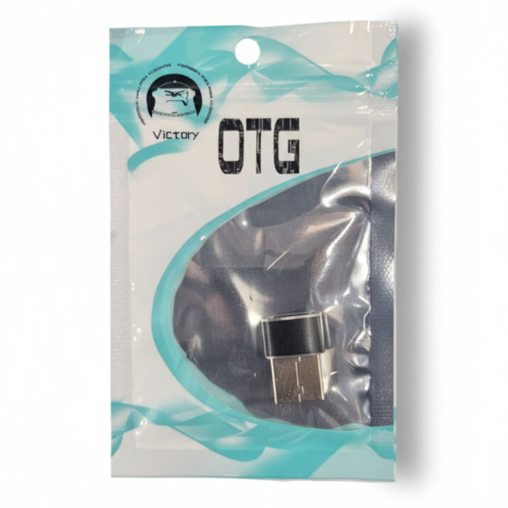 Adaptador OTG USB-C (Fêmea) Para USB 3.0 e 2.0 (Macho) Carga e Dados, Victory - Preto