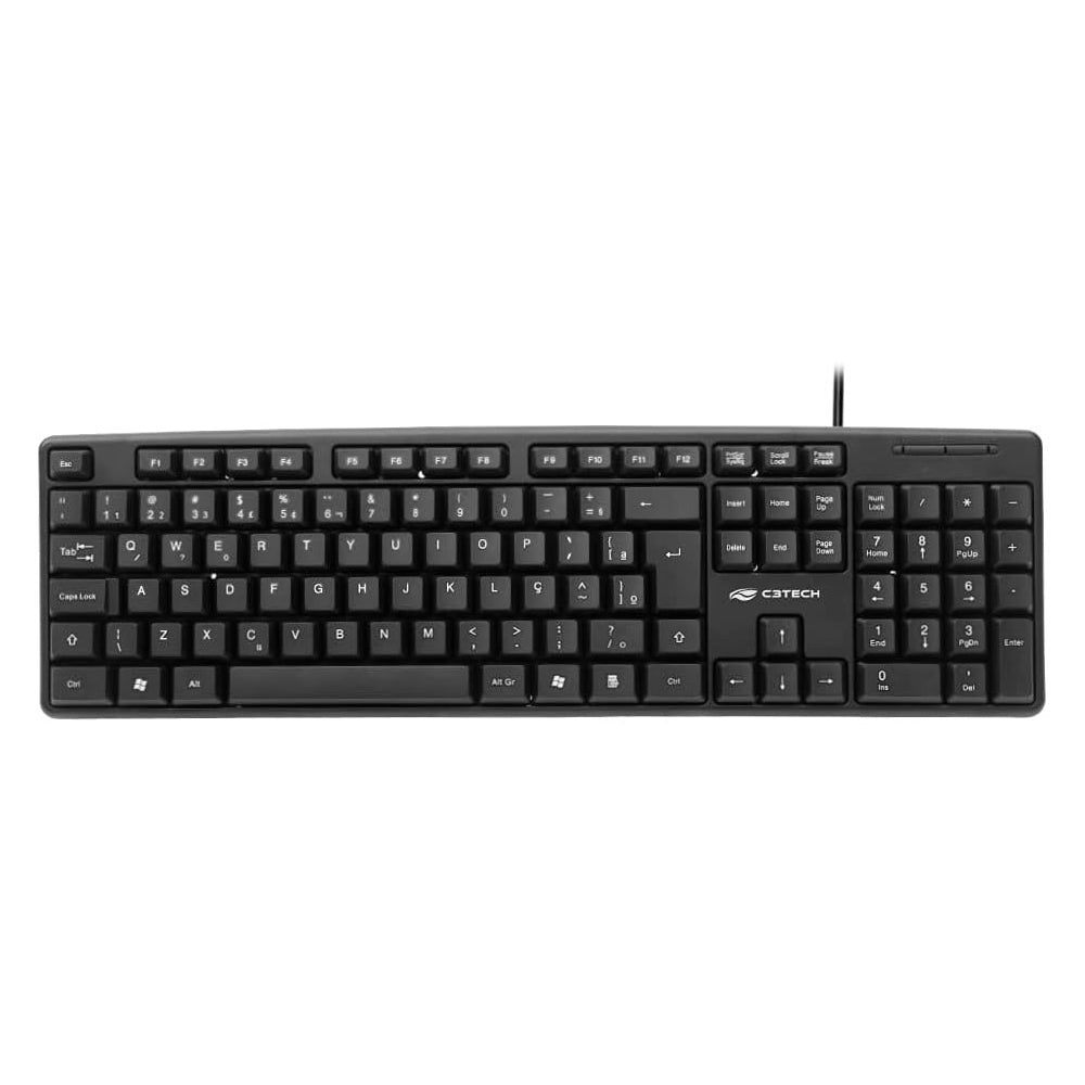 Kit Teclado e Mouse USB (KB-15BK 1000 DPi  Com MS-29BK ABNT2   ) C3Tech