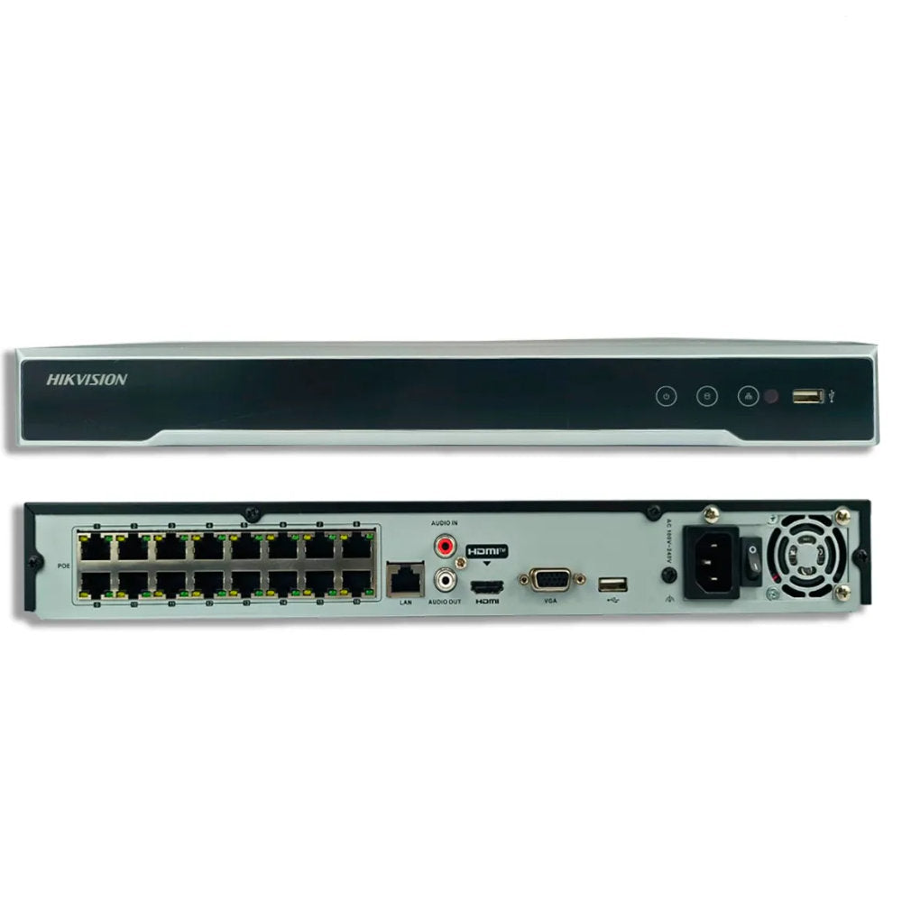 NVR Hikvision DS-7616NI-Q2/16P, 16 Canais IP, 4K Ultra HD, 16 Portas PoE, H.265+, HDMI/VGA