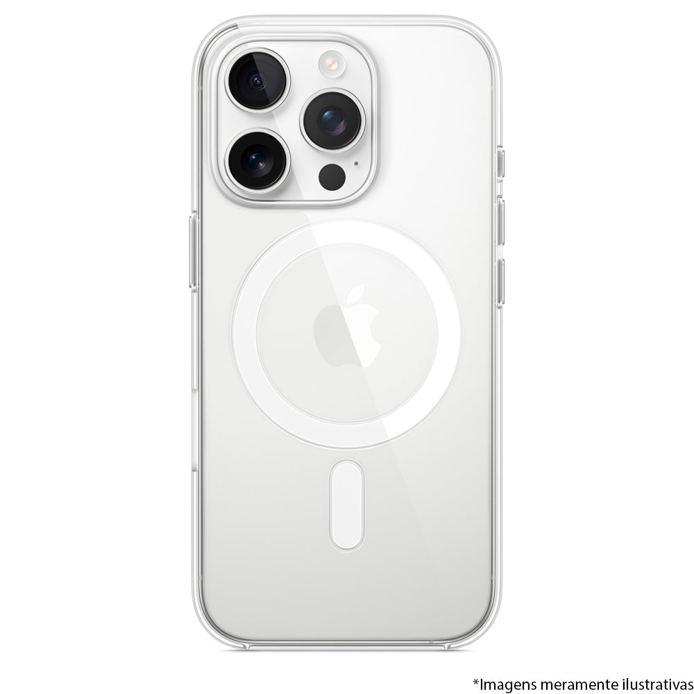 Capa Transparente, Com Suporte Para Carregamento Magnético, Para iPhone 16 Pro