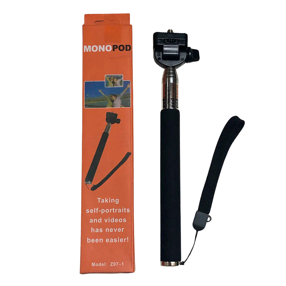Bastão de Selfie Z07-1 para Smartphones, Haste Retrátil 20–97 cm, 7 Segmentos, Rosca Universal 1/4", Até 500 g - MonoPod