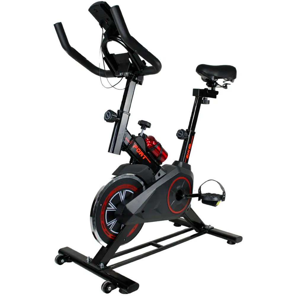 Bicicleta Ergométrica Silenciosa Nakasaki NK7102P Vertical, Modelo Fitneess Spinning Profissional 120kg - Preto