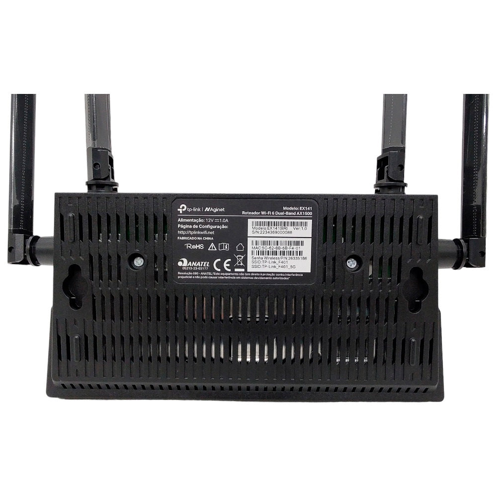 Roteador TP-LINK Gigabit Wi-Fi 6 Dual Band AX1500 EX141(BR) TPN0349