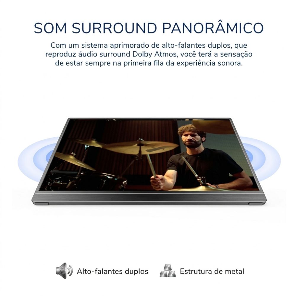 Monitor Portátil Arzopa S1 Maxgood 15.6" Full HD IPS 60Hz 2x Entradas USB-C e 1x Entrada Mini HDMI - Com Capa Magnética