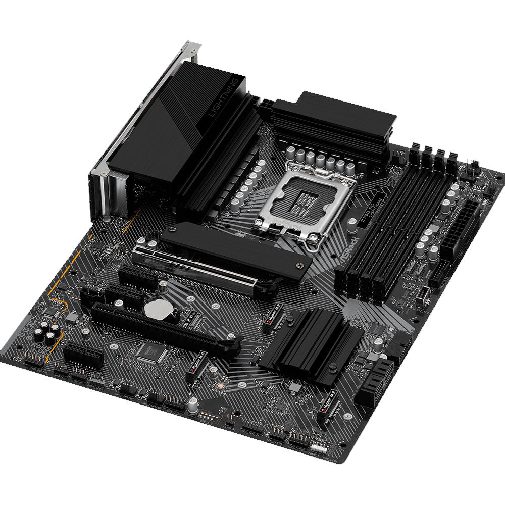 Placa Mãe Asrock Z790 PG Lightning, Intel LGA 1700, ATX, 4 Slots DDR5, Placa de Rede Gigabit, HDMI e DisplayPort M.2, US