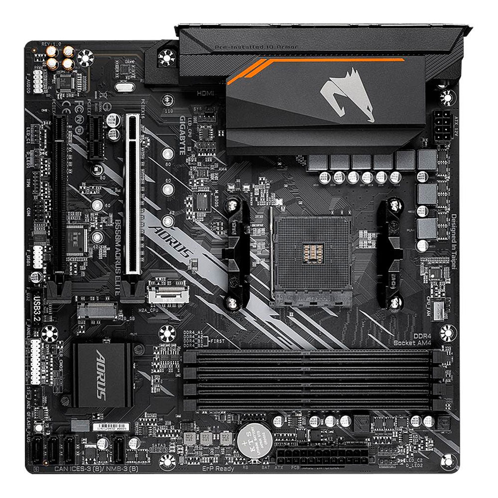 Placa Mãe Gigabyte B550M AORUS Elite, Chipset B550, AMD AM4, mATX, DDR4