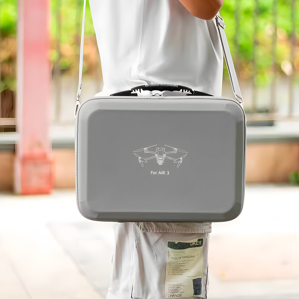 Maleta Case Para Transporte de Drone e Acessórios, Para DJI Air 3 / Air 3s, Cinza