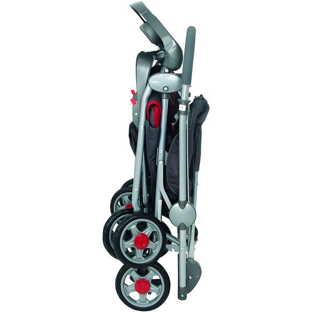 Conjunto Carrinho de Bebê Reclinável Com Bebê Conforto, Cosco Kids, Travel System Reverse, Vermelho