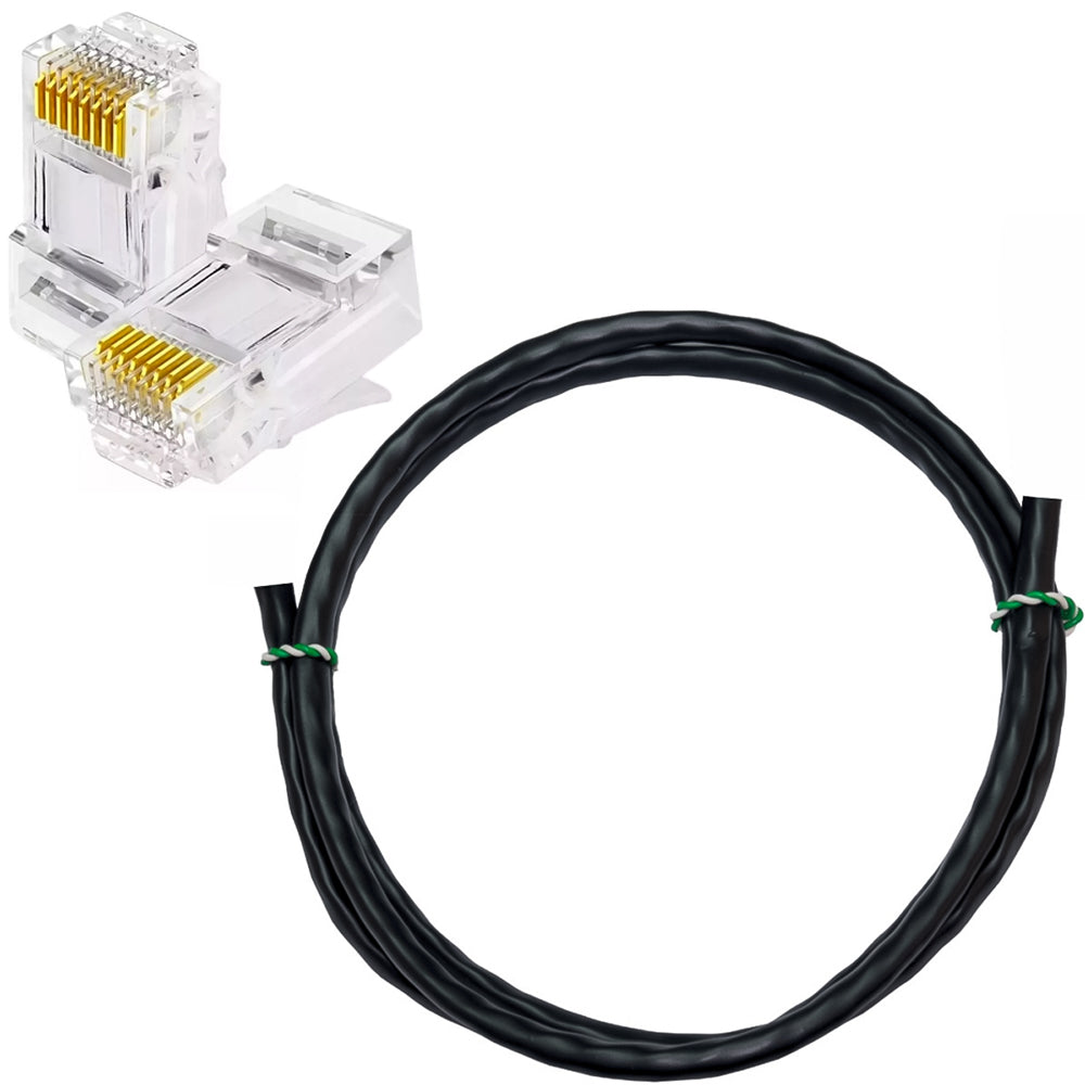 Cabo de Rede Patch Cord Cat5 6 - 3 Metros - Preto