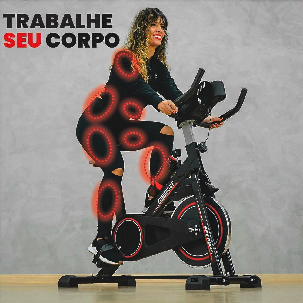 Bicicleta Ergometrica Spinning S100- Consport, Com Suporte Para Tablete e Smartphone