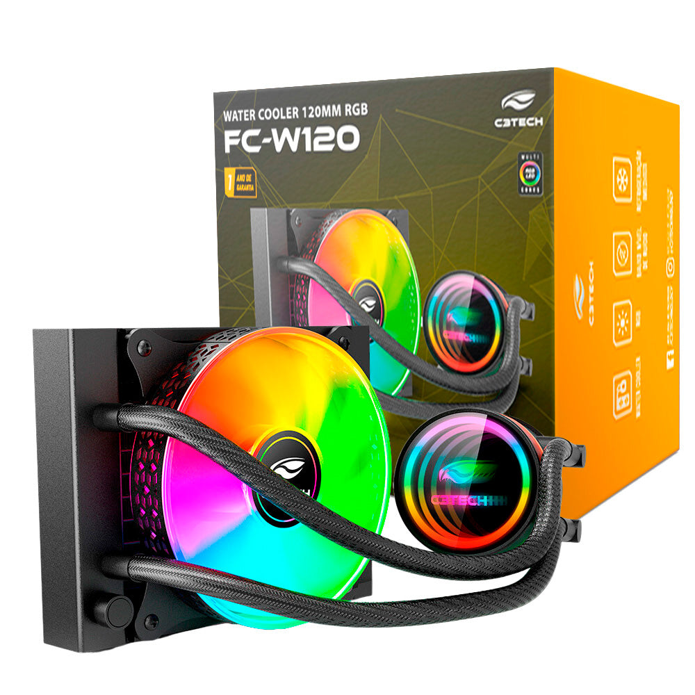 Computador Gamer Core I7-12700F, Water Cooler FC-W120RGB, RTX 4060, RAM 32GB DDR4, SSD 512GB M.2 + 2TB, ATX 850W