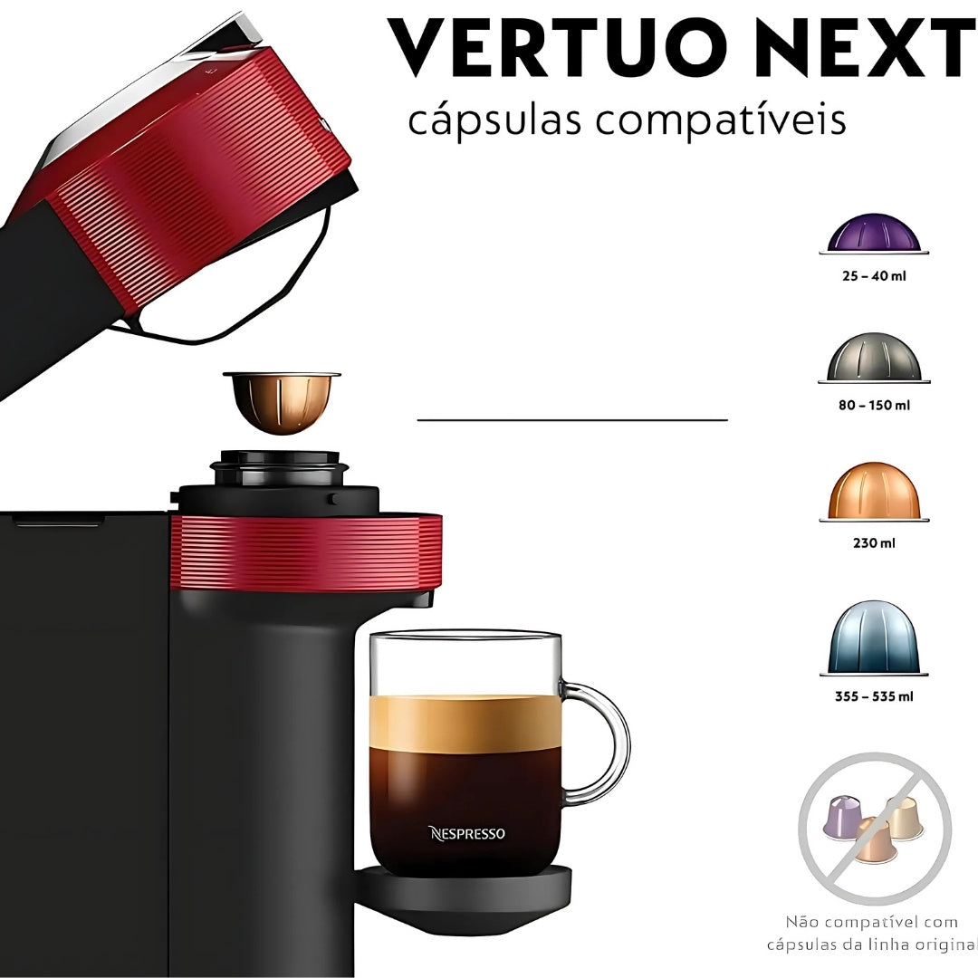 Cafeteira Nespresso Vertuo Next Vermelho Cereja 220V