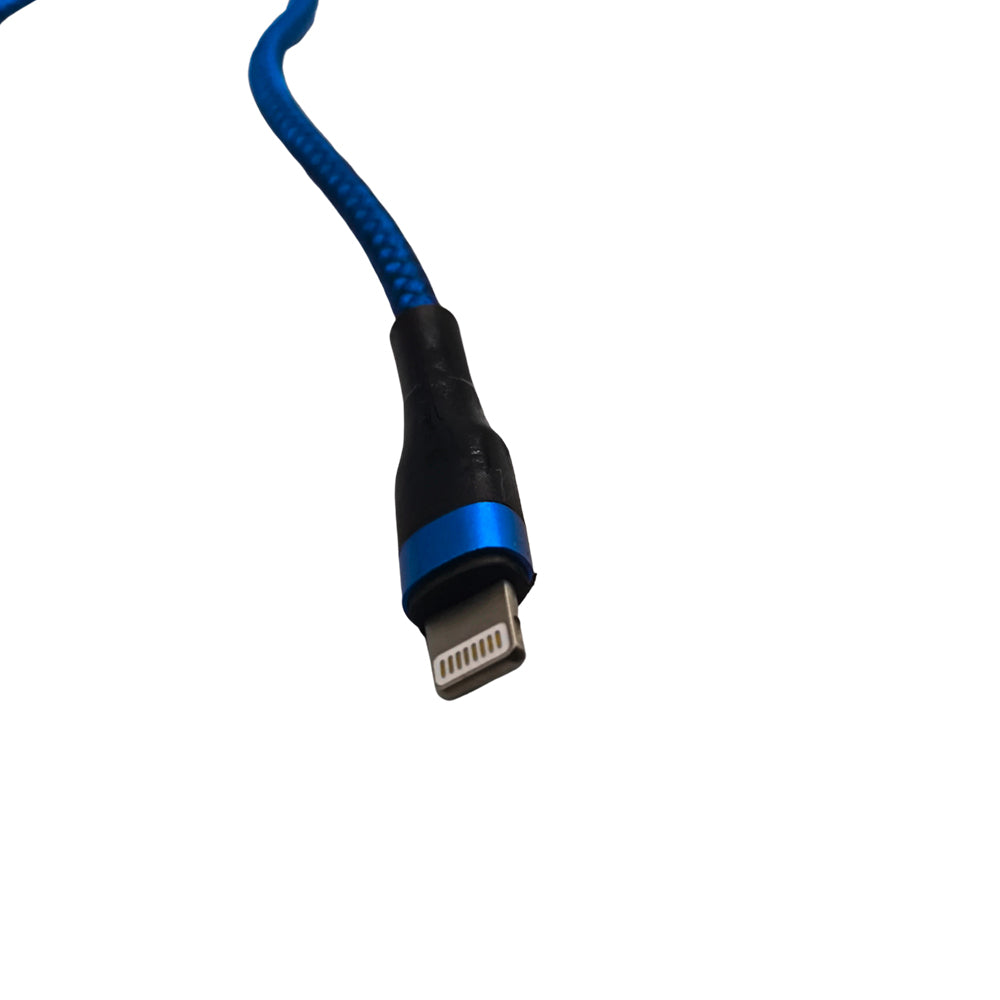 Cabo De Dados e Carregamento Turbo Para iPhone, USB Para Lightning Compatível, 1 Metro, Azul - Relog's