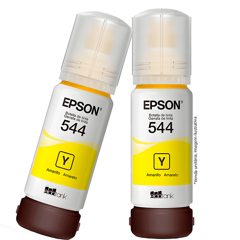 Refil de Tinta Epson Amarelo 544-T544420 Original Para L3110/L3150 Rende 7.500 Paginas (Fora da Caixa)