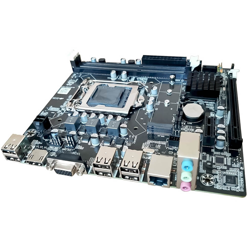 Placa Mãe Soquete 1155 H61 DDR3 -Com Slot Para SSD M2 -Pci Express e Hdmi Goldentec - Gt-H61 M2, Rede Gigabit