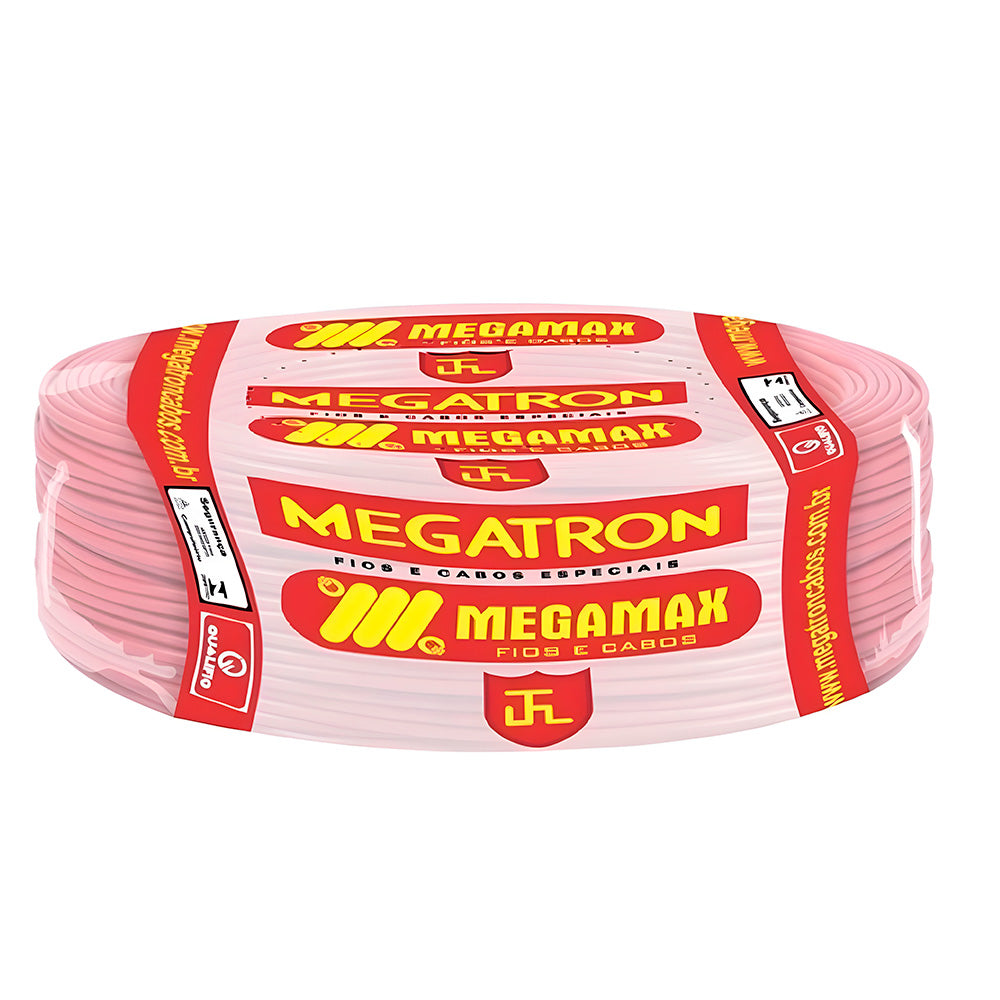 Rolo 100 Metros Cabo de Energia Flexível 4,0mm, 750V, Megatron - Vermelho