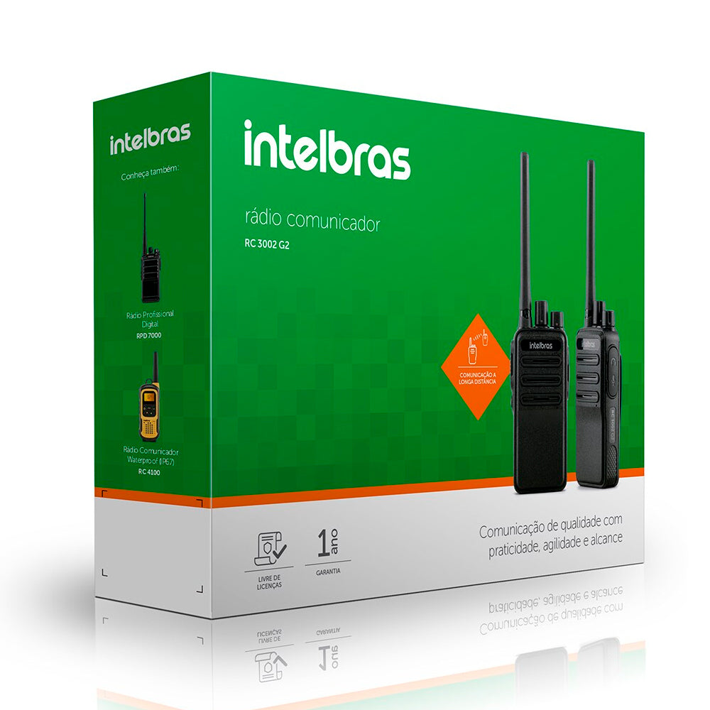 Rádio Comunicador Walkie Talkie Intelbras Rc3002 G2