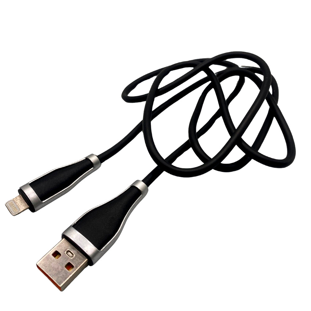 Cabo USB Para Lightning, Carga e Dados, Super Rápido, 4.8A, Acabamento em Silicone, HB05-2, H'Maston, Preto