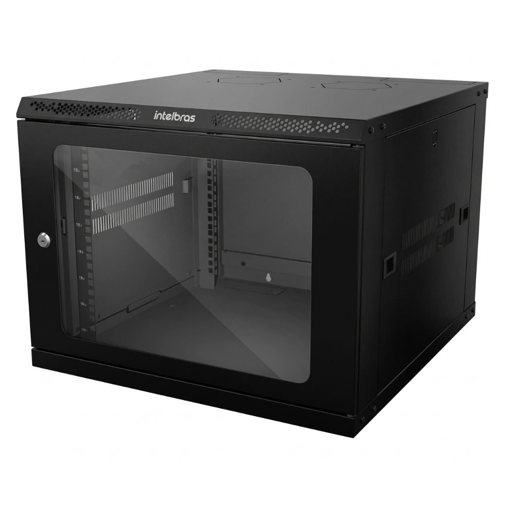 Mini Rack de Parede Padrão 19" 8U 470mm Montado e Desmontável Intelbras MRD 847