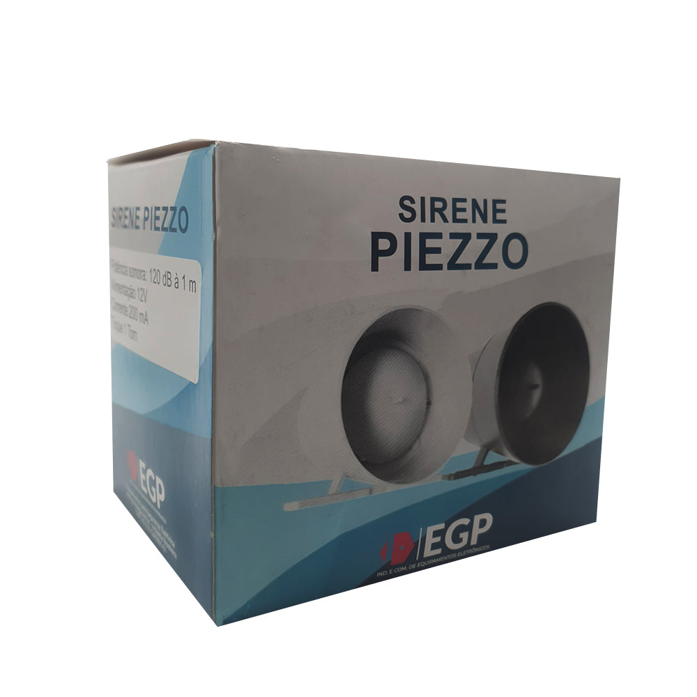 Sirene Piezzo de Alta Potência Para Alarme e Cerca, 120DB - EGP