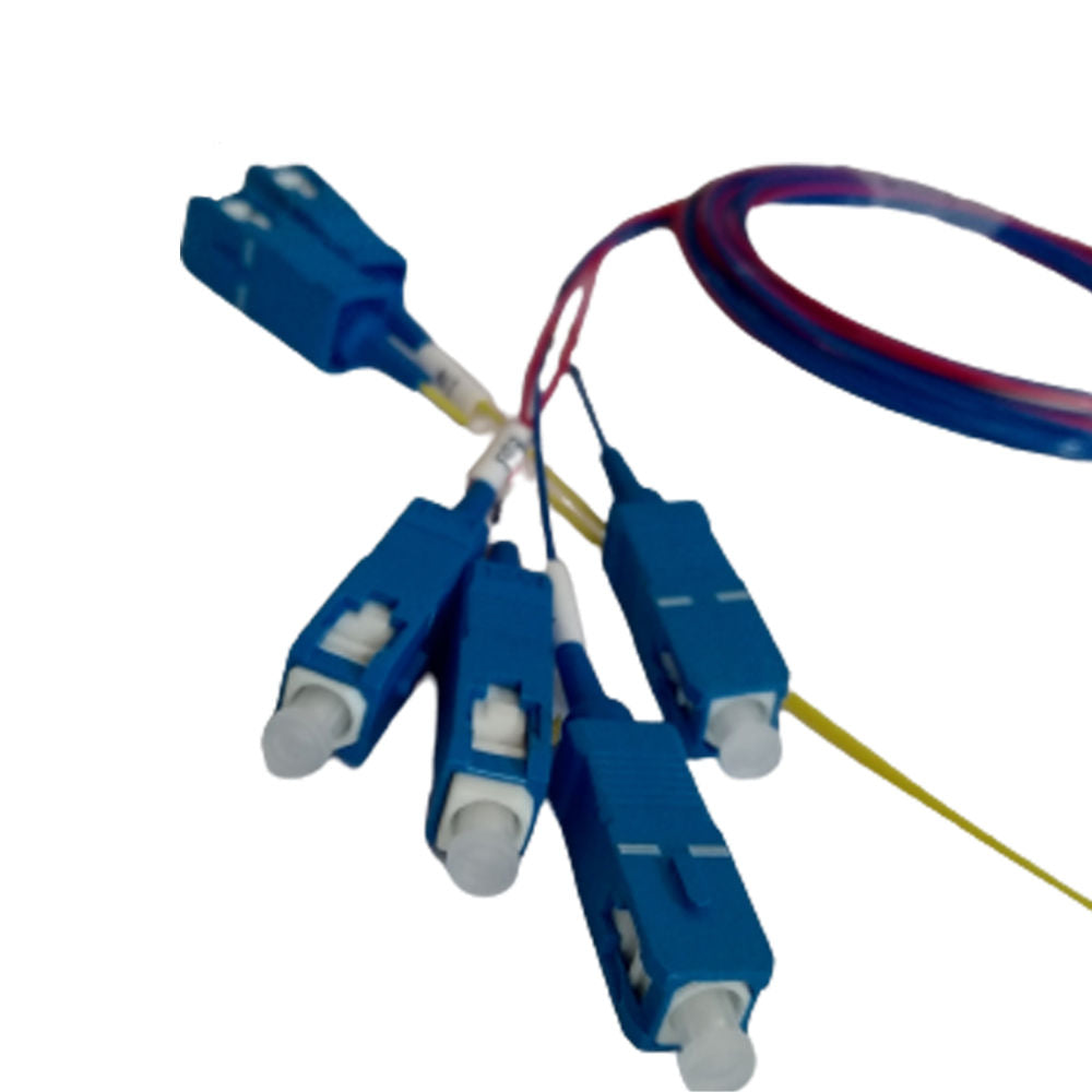Módulo Splitter Óptico 1x2 FBT 1260-1650nm Fibra G657A1 1,5m SC/APC 50/50 Temperatura -25°C a +75°C