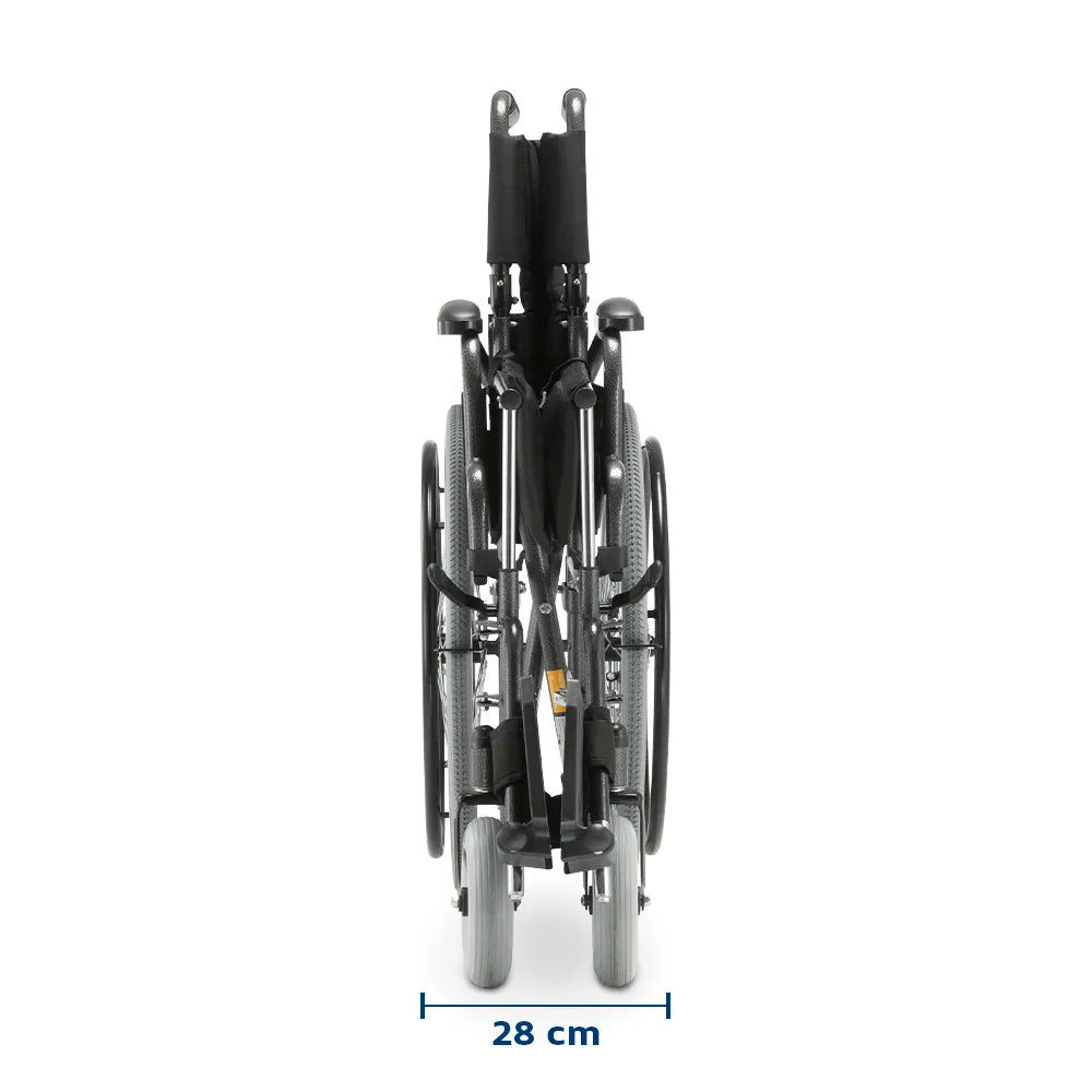 Cadeira de Rodas Aço Dobrável até 120 Kg D400 Dellamed - Tamanho 46