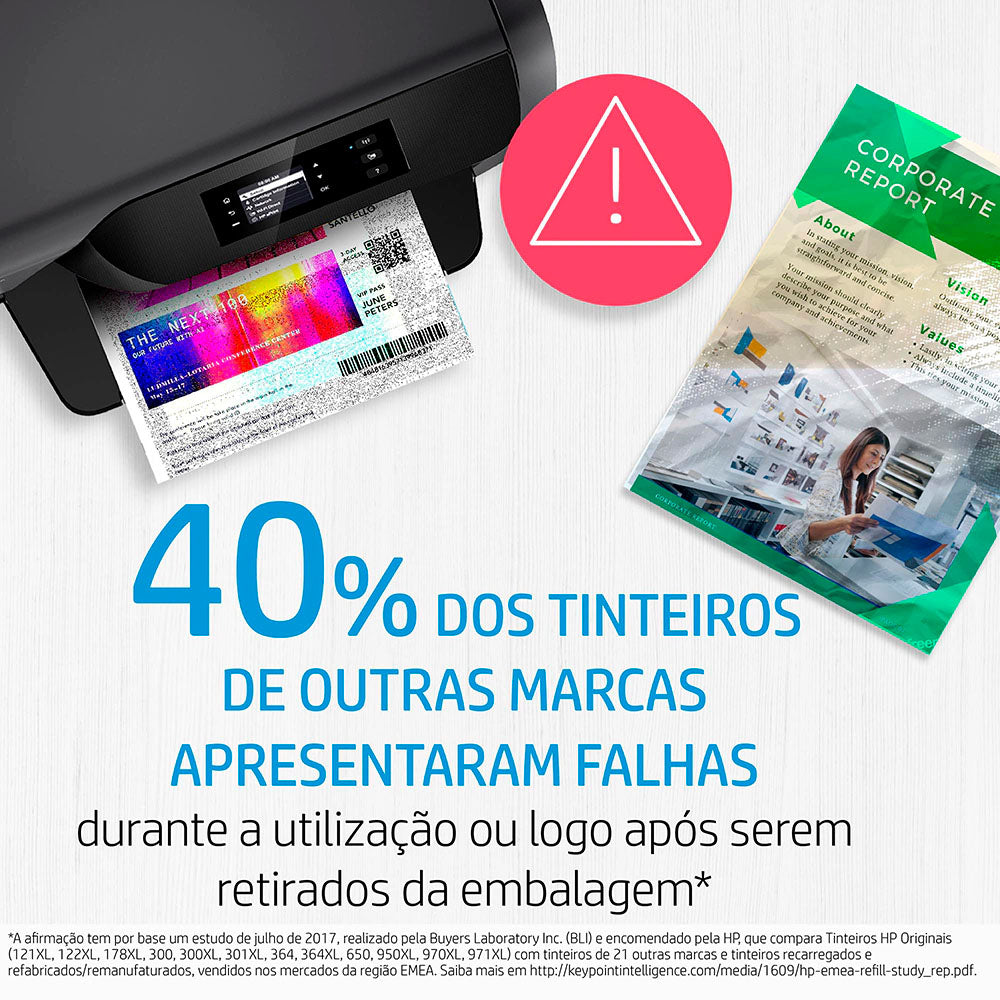 Cartucho HP 667 Colorido Original 3YM78AB Para HP Deskjet 2376 2776 6476 5076 5276