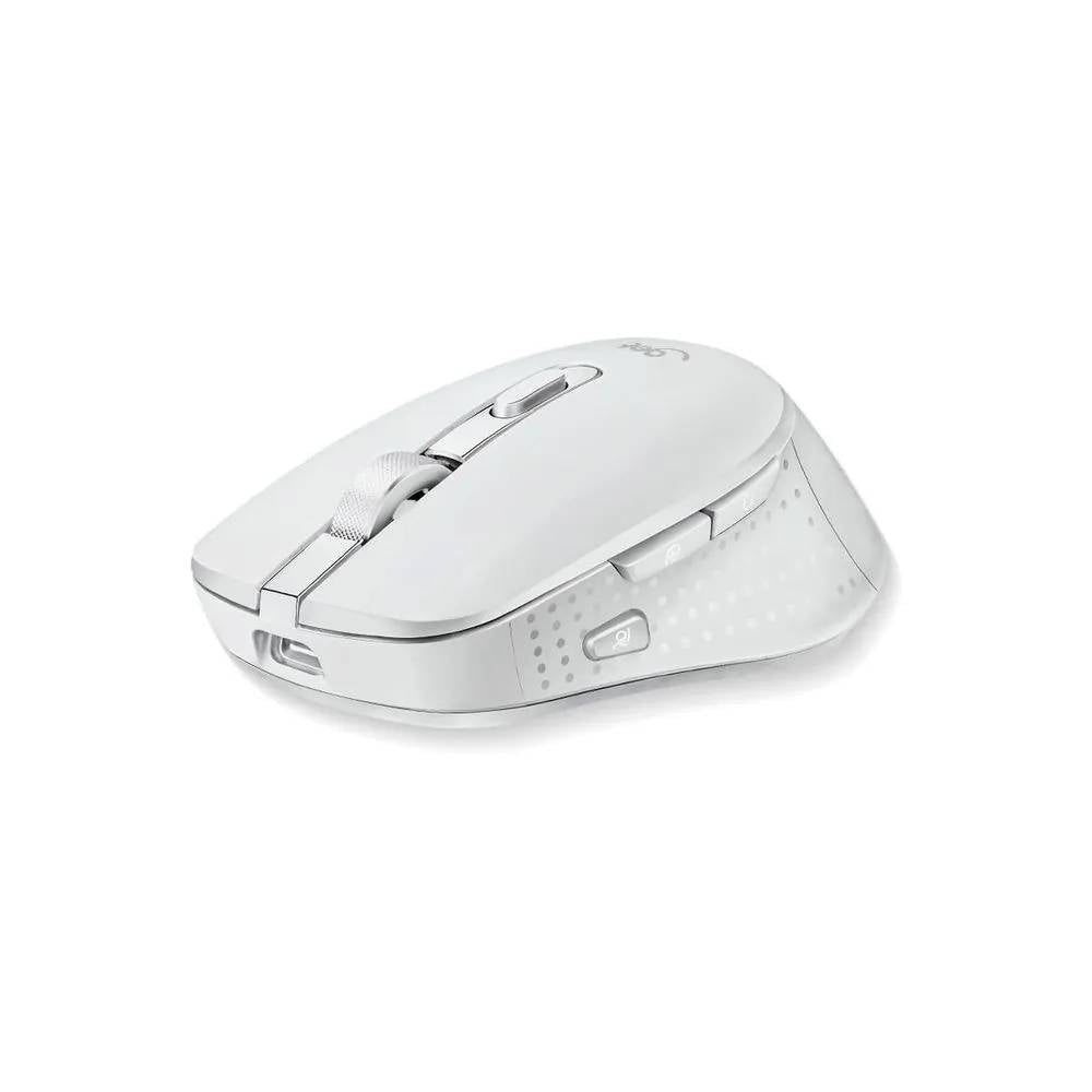 Mouse Sem Fio Bluetooth 5.1 USB, Recarregável Get Silence, 7 botões, 1600DPI, Branco