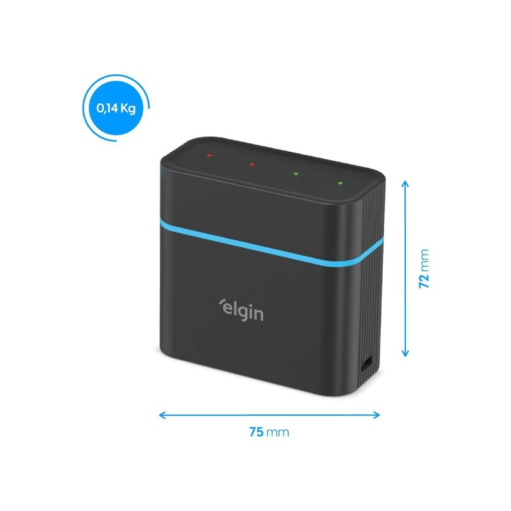 Carregador De Pilhas Box Elgin C/4 Pilhas Recarregáveis 2AA + 2AAA (46RSCUSBCX04)