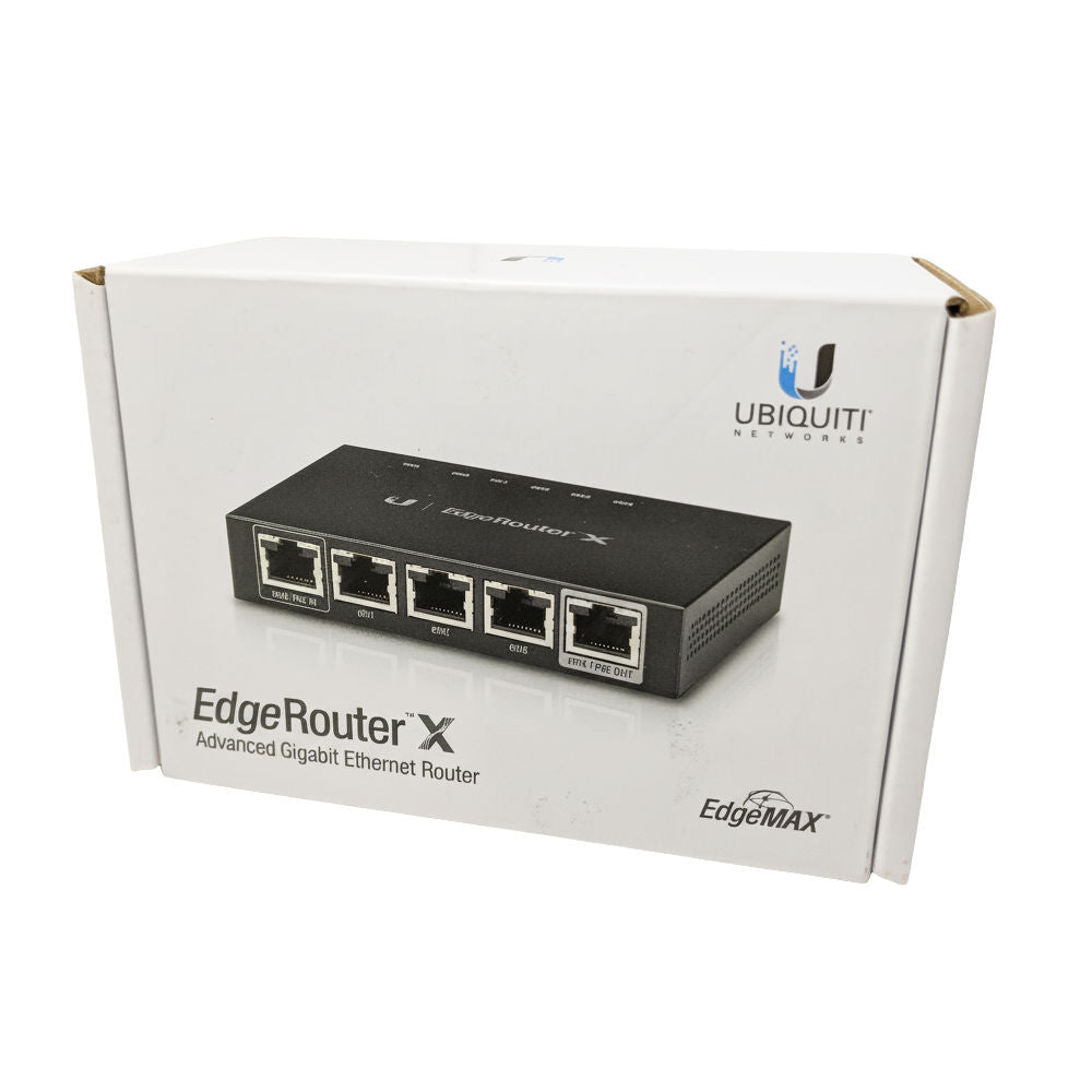 Roteador Ubiquiti EdgeRouter X ER-X, 5 Portas Gigabit RJ45 (10/100/1000 Mbps), PoE 24 V Passivo com Pass-Through, Preto