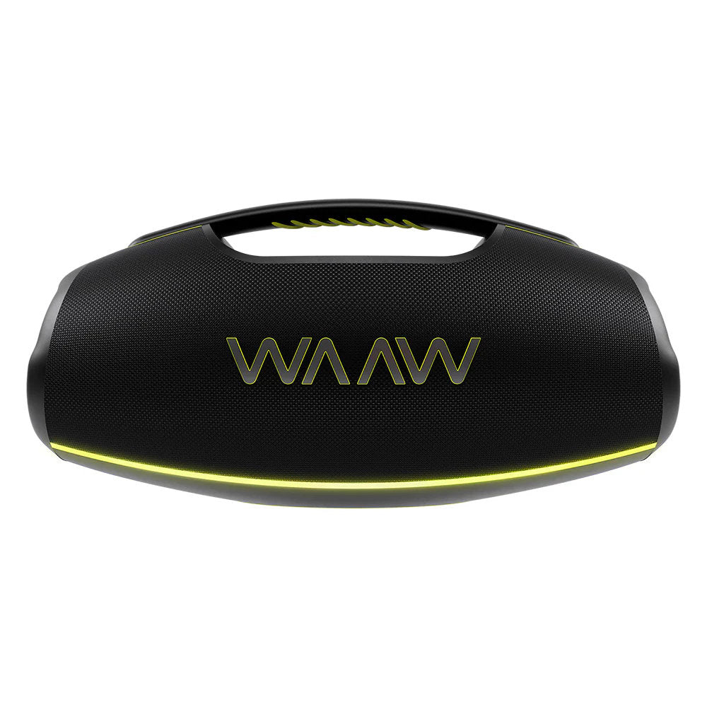 Caixa de Som Bluetooth Waaw by Alok Hyperboom 1000 Preto, 180W, RMS, IPX4, Bateria 24h, TWS, Party Mode