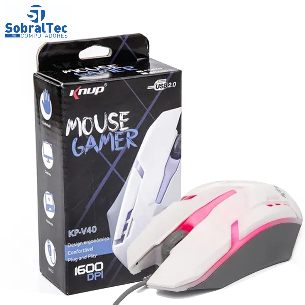Mouse Gamer Knup 1600 Dpi Kp-v40 Usb 2.0