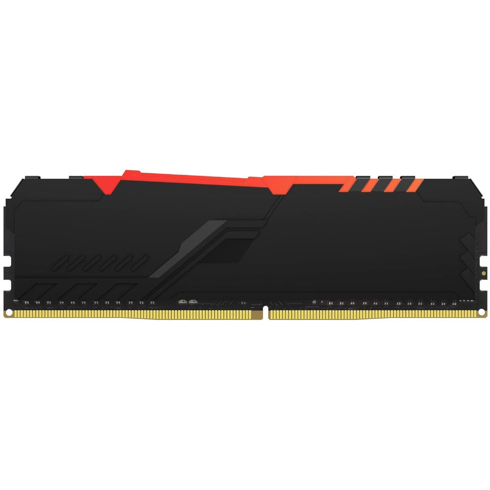 Memória RAM Kingston Fury Beast RGB 8GB (1x8GB) DDR4 3200MHz, CL16, 1.35V XMP 2.0, Preto, KF432C16BBA/8